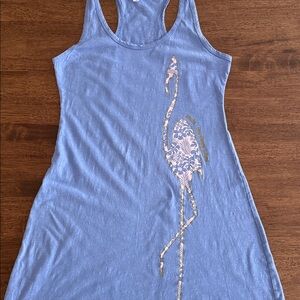 West Trend Aruba flamingo racerback beach coverup